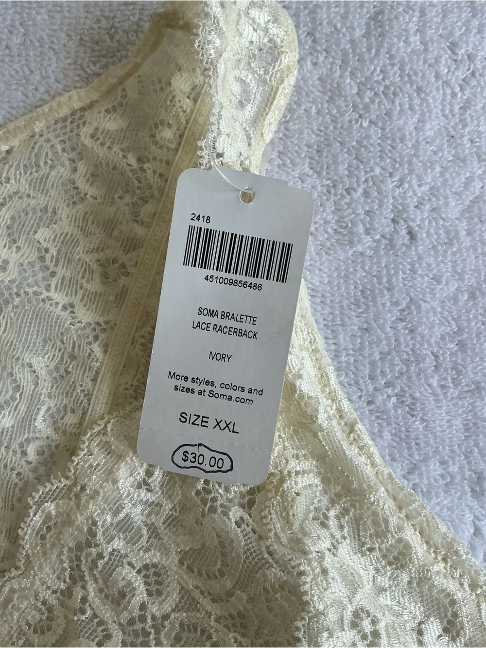 Soma Cream Lace Bralette Tank